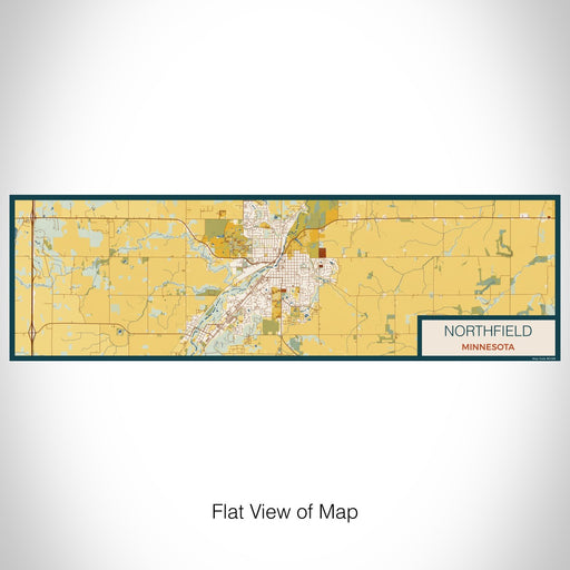 Flat View of Map Custom Northfield Minnesota Map Enamel Mug in Woodblock