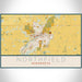 Northfield Minnesota Map Print Landscape Orientation in Woodblock Style With Shaded Background