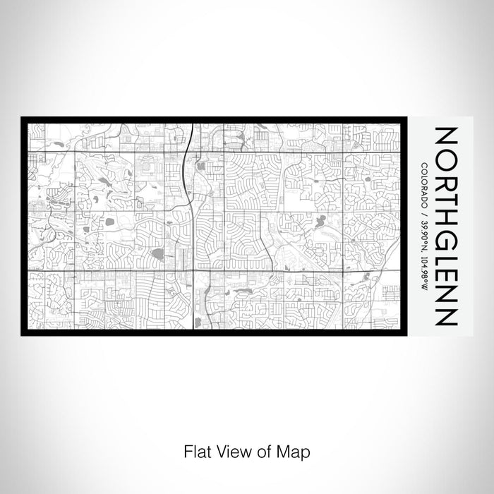 Rendered View of Northglenn Colorado Map on 17oz Stainless Steel Insulated Bottle with printed classic style map