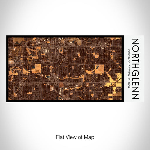 Rendered View of Northglenn Colorado Map on 17oz Stainless Steel Insulated Bottle with printed ember style map