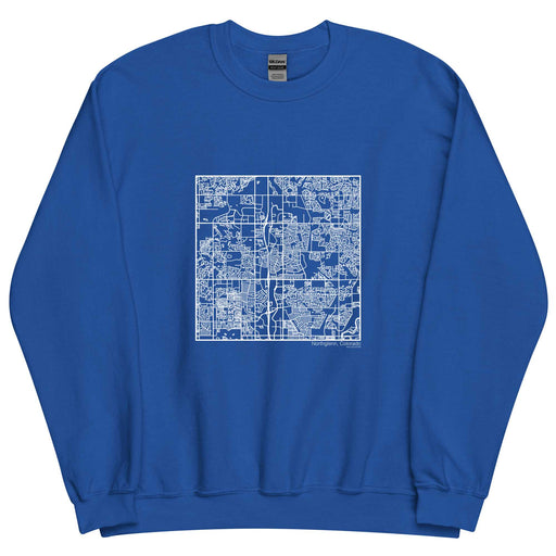 Northglenn Colorado  Map Unisex Crewneck Sweater with City inscription in Royal Blue
