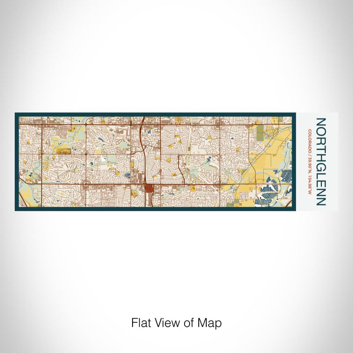 Rendered View of Northglenn Colorado Map on 10oz Stainless Steel Insulated Cup in Woodblock with Sliding Lid