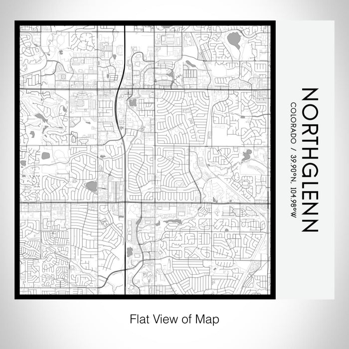 Rendered View of Northglenn Colorado Map on 17oz Stainless Steel Insulated Tumbler in Classic Map Style