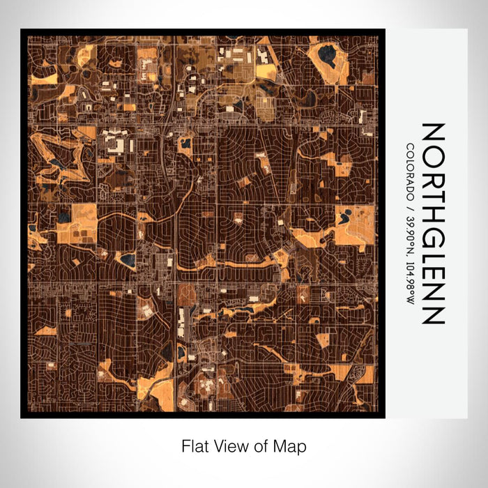 Rendered View of Northglenn Colorado Map on 17oz Stainless Steel Insulated Tumbler in Ember Map Style