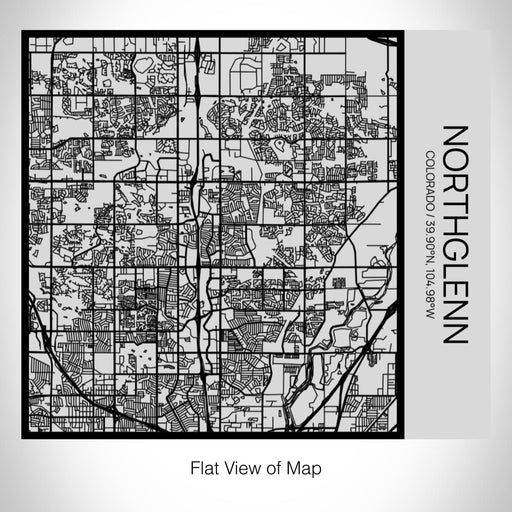 Rendered View of Northglenn Colorado Map on 17oz Stainless Steel Insulated Tumbler in Tactile Lines with Succulent in Background