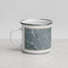 Left View Custom Northside Historic District Fort Worth Map Enamel Mug in Afternoon