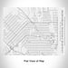 Rendered View of NorthSide Historic District Fort Worth Map Engraving on 20oz Stainless Steel Insulated Bottle with Bamboo Top in White