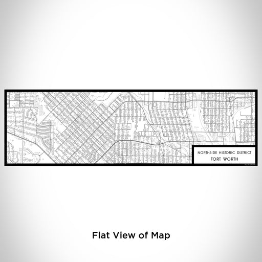 Flat View of Map Custom Northside Historic District Fort Worth Map Enamel Mug in Classic