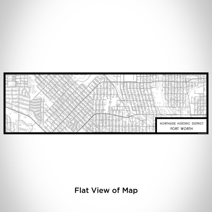 Flat View of Map Custom Northside Historic District Fort Worth Map Enamel Mug in Classic
