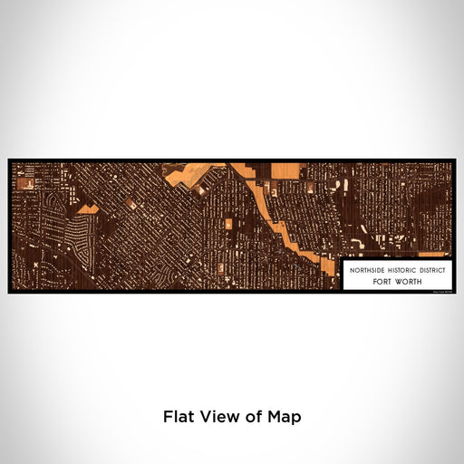 Flat View of Map Custom Northside Historic District Fort Worth Map Enamel Mug in Ember