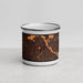 Front View Custom Northside Historic District Fort Worth Map Enamel Mug in Ember