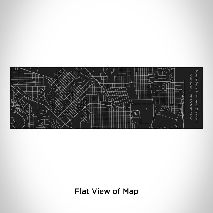 Rendered View of NorthSide Historic District Fort Worth Map Engraving on 10oz Stainless Steel Insulated Cup with Sliding Lid in Black