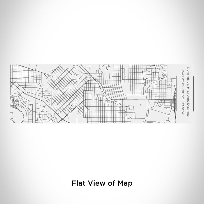 Rendered View of NorthSide Historic District Fort Worth Map Engraving on 10oz Stainless Steel Insulated Cup with Sliding Lid in White