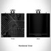 Rendered View of NorthSide Historic District Fort Worth Map Engraving on 6oz Stainless Steel Flask in Black