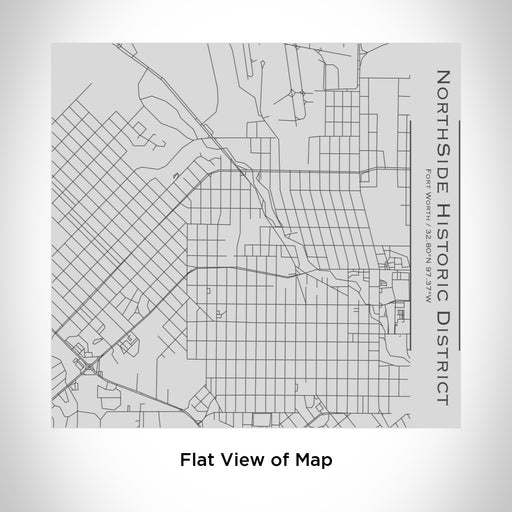 Rendered View of NorthSide Historic District Fort Worth Map Engraving on 17oz Stainless Steel Insulated Tumbler