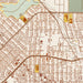 Northside Historic District Fort Worth Map Print in Woodblock Style Zoomed In Close Up Showing Details