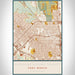 Northside Historic District Fort Worth Map Print Portrait Orientation in Woodblock Style With Shaded Background