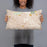 Person holding 20x12 Custom Northside Historic District Fort Worth Map Throw Pillow in Woodblock