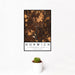 12x18 Norwich Connecticut Map Print Portrait Orientation in Ember Style With Small Cactus Plant in White Planter