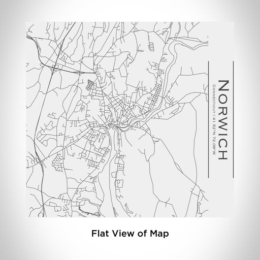 Rendered View of Norwich Connecticut Map Engraving on 17oz Stainless Steel Insulated Tumbler in White