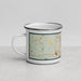 Left View Custom Norwich Connecticut Map Enamel Mug in Woodblock