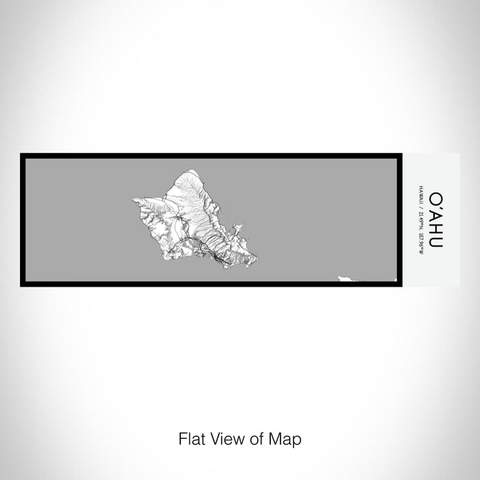 Rendered View of O'ahu Hawaii Map on 10oz Stainless Steel Insulated Cup in Classic with Sliding Lid