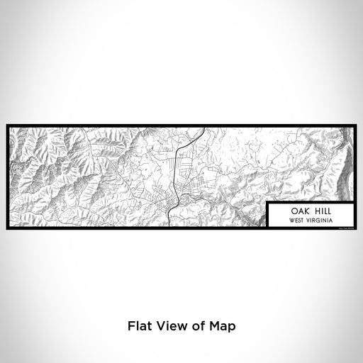 Flat View of Map Custom Oak Hill West Virginia Map Enamel Mug in Classic