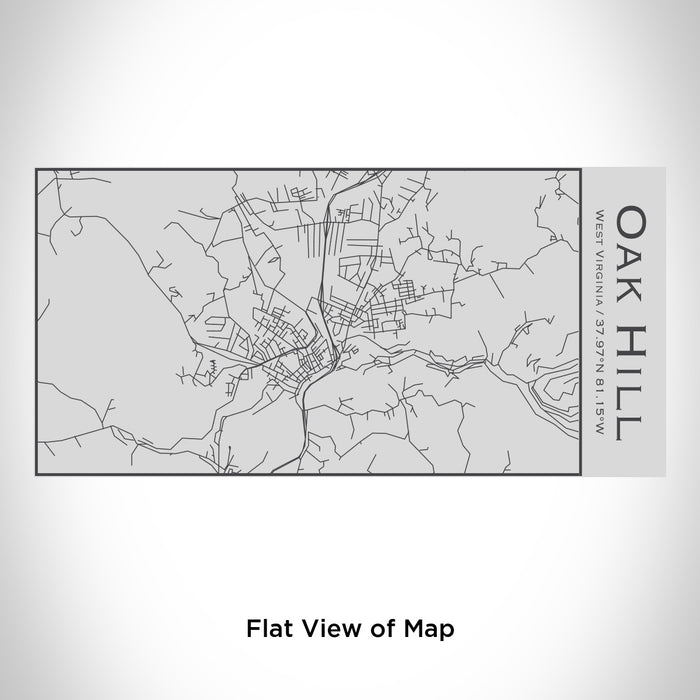 Rendered View of Oak Hill West Virginia Map Engraving on 17oz Stainless Steel Insulated Cola Bottle