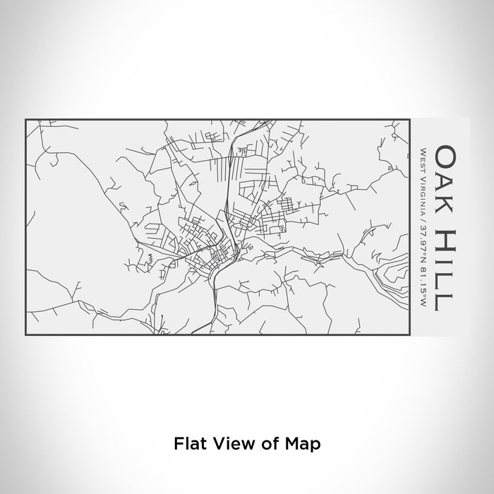 Rendered View of Oak Hill West Virginia Map Engraving on 17oz Stainless Steel Insulated Cola Bottle in White