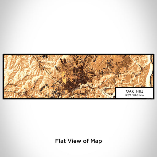 Flat View of Map Custom Oak Hill West Virginia Map Enamel Mug in Ember