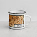 Right View Custom Oak Hill West Virginia Map Enamel Mug in Ember