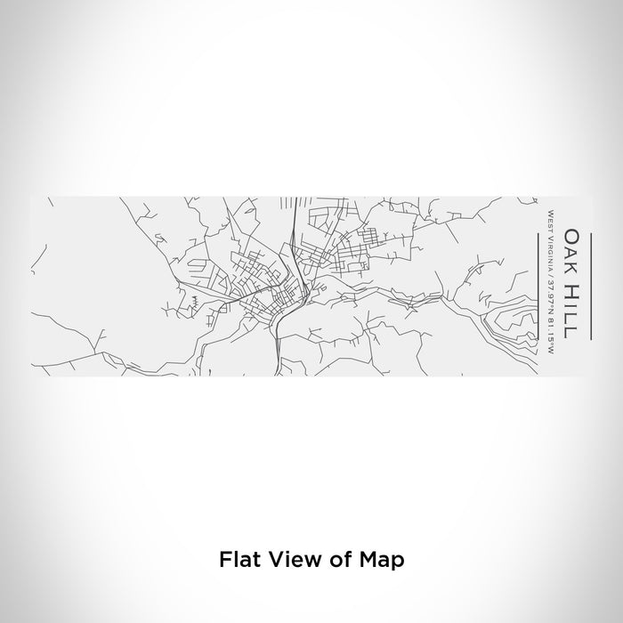 Rendered View of Oak Hill West Virginia Map Engraving on 10oz Stainless Steel Insulated Cup with Sliding Lid in White