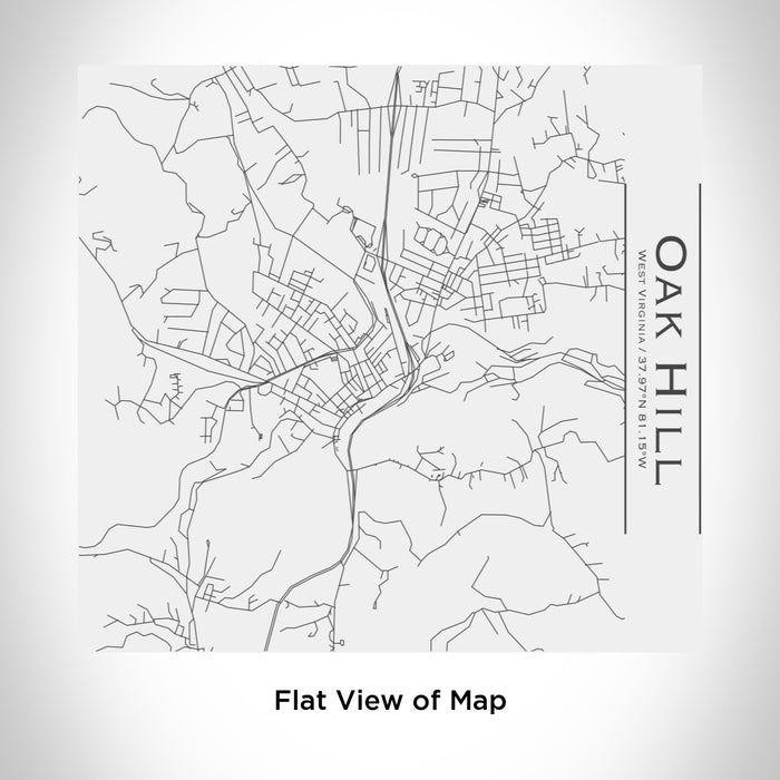 Rendered View of Oak Hill West Virginia Map Engraving on 17oz Stainless Steel Insulated Tumbler in White