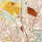 Oak Hill West Virginia Map Print in Woodblock Style Zoomed In Close Up Showing Details