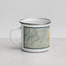 Left View Custom Oak Hill West Virginia Map Enamel Mug in Woodblock