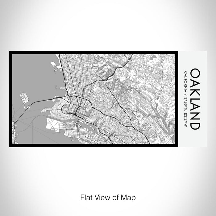 Rendered View of Oakland California Map on 17oz Stainless Steel Insulated Bottle with printed classic style map