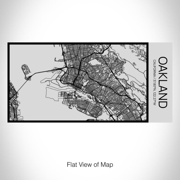 Rendered View of Oakland California Map on 17oz Stainless Steel Insulated Cola Bottle in Stainless