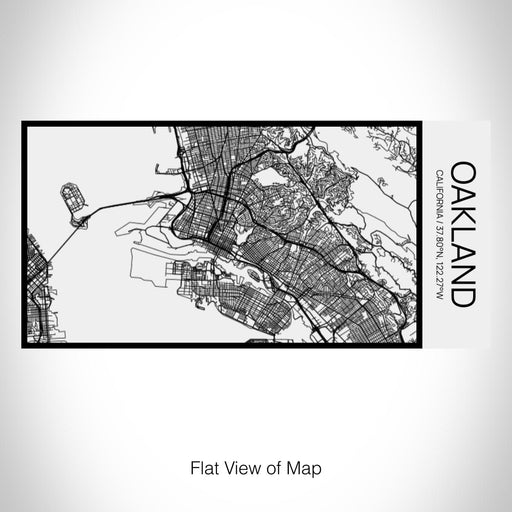 Rendered View of Oakland California Map on 17oz Stainless Steel Insulated Cola Bottle in Stainless in Matte White