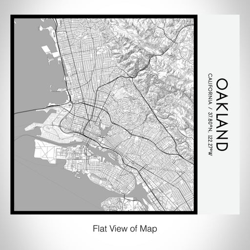 Rendered View of Oakland California Map on 17oz Stainless Steel Insulated Tumbler in Classic Map Style