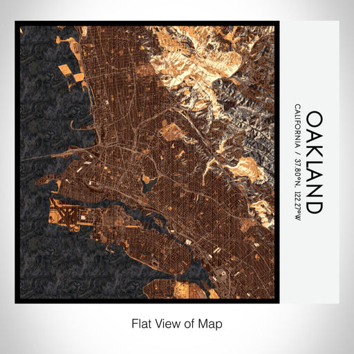 Rendered View of Oakland California Map on 17oz Stainless Steel Insulated Tumbler in Ember Map Style