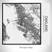Rendered View of Oakland California Map on 17oz Stainless Steel Insulated Tumbler in Matte White with Tactile Lines