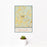 12x18 Oak Ridge North Carolina Map Print Portrait Orientation in Woodblock Style With Small Cactus Plant in White Planter