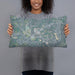 Person holding 20x12 Custom Oak Ridge North Carolina Map Throw Pillow in Afternoon