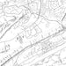 Oak Ridge Tennessee Map Print in Classic Style Zoomed In Close Up Showing Details