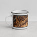 Left View Custom Oak Ridge Tennessee Map Enamel Mug in Ember