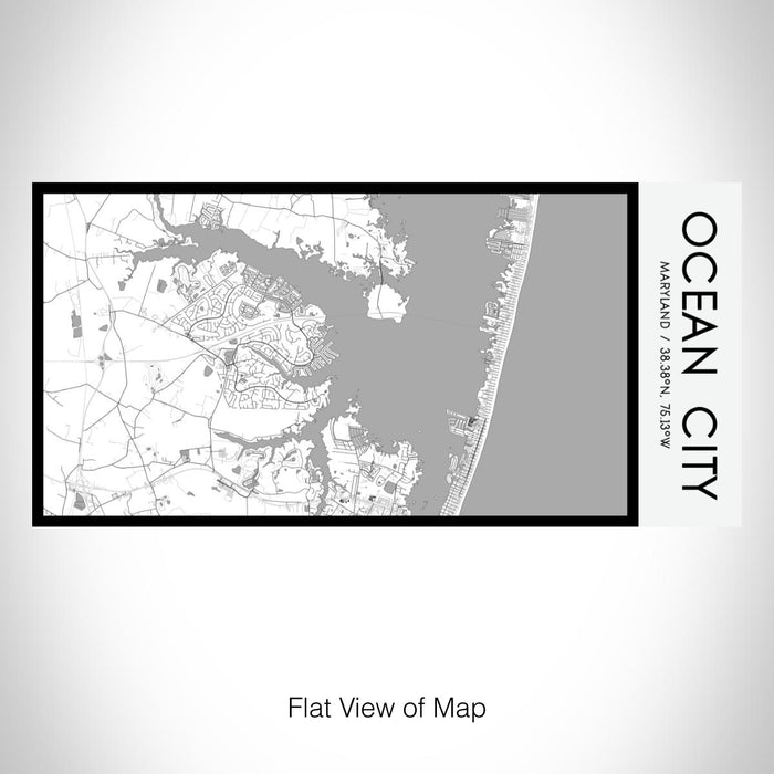 Rendered View of Ocean City Maryland Map on 17oz Stainless Steel Insulated Bottle with printed classic style map