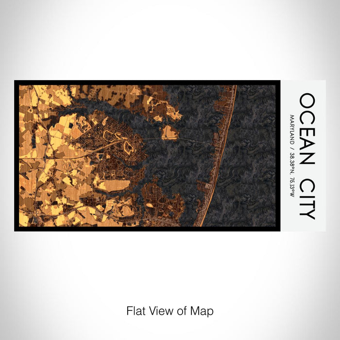 Rendered View of Ocean City Maryland Map on 17oz Stainless Steel Insulated Bottle with printed ember style map