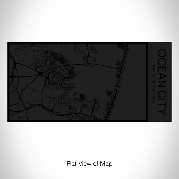 Rendered View of Ocean City Maryland Map on 17oz Stainless Steel Insulated Cola Bottle in Stainless in Matte Black