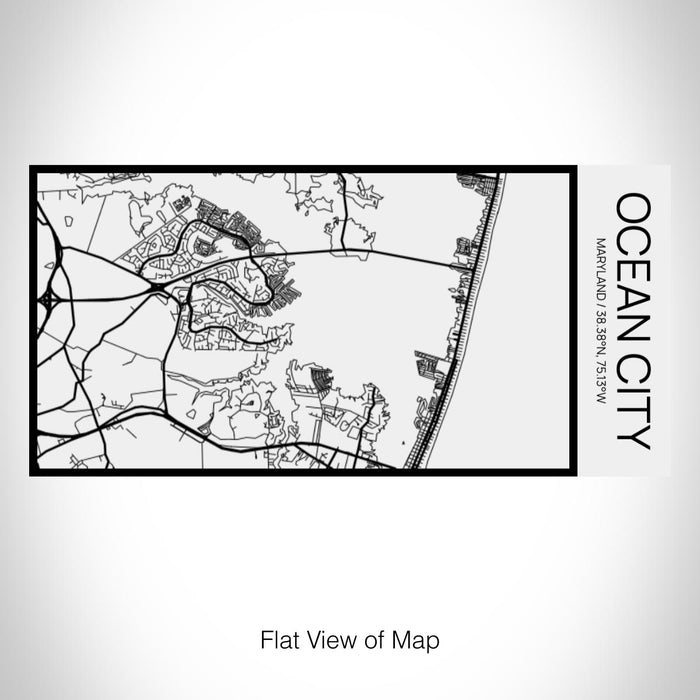 Rendered View of Ocean City Maryland Map on 17oz Stainless Steel Insulated Cola Bottle in Stainless in Matte White