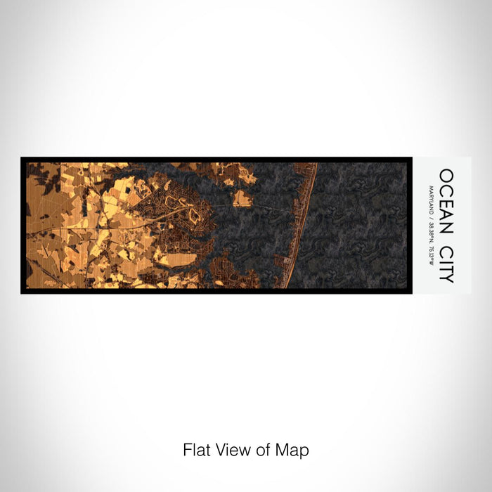 Rendered View of Ocean City Maryland Map on 10oz Stainless Steel Insulated Cup in Ember with Sliding Lid